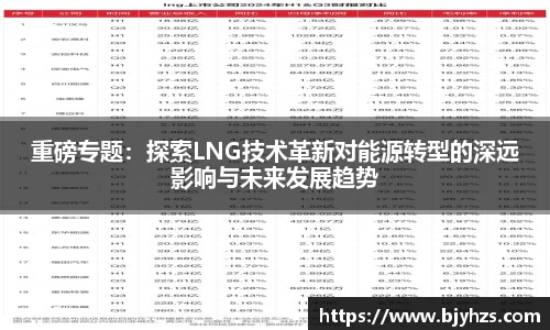 重磅专题：探索LNG技术革新对能源转型的深远影响与未来发展趋势