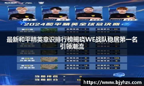 最新和平精英意识排行榜揭晓WE战队稳居第一名引领潮流