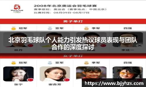 北京羽毛球队个人能力引发热议球员表现与团队合作的深度探讨